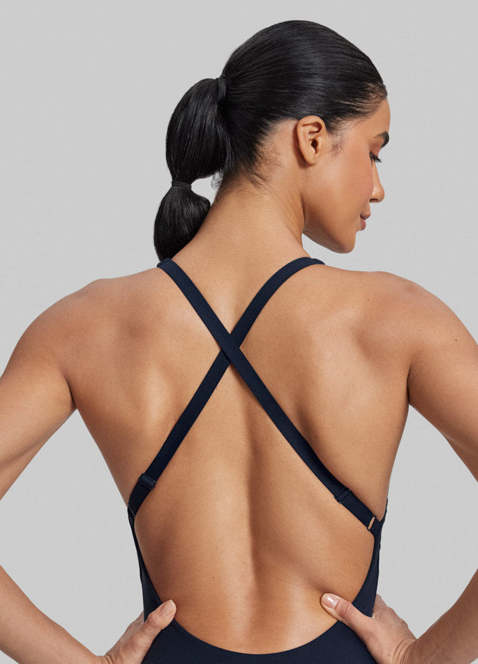 Sweat-Wicking Bodysuit - Navy