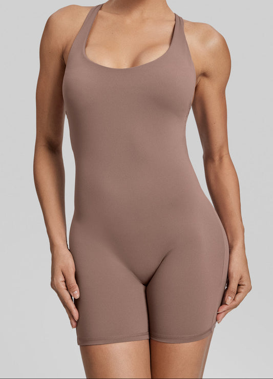 Sweat-Wicking Bodysuit - Taupe