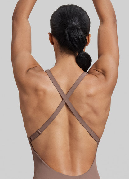 Sweat-Wicking Bodysuit - Taupe