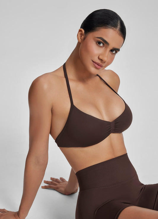 Backless Strappy Functional Knit Bra