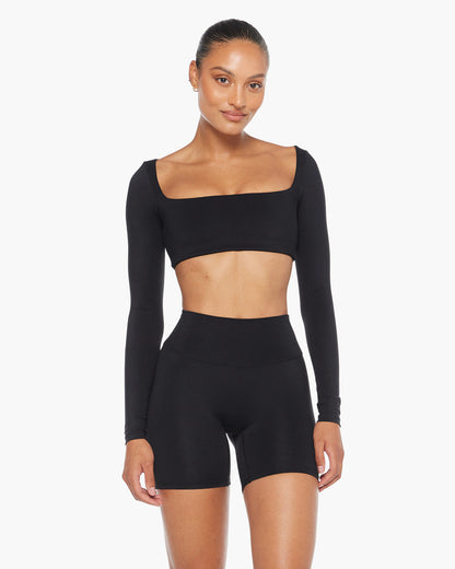 Long Sleeve Crop | Black