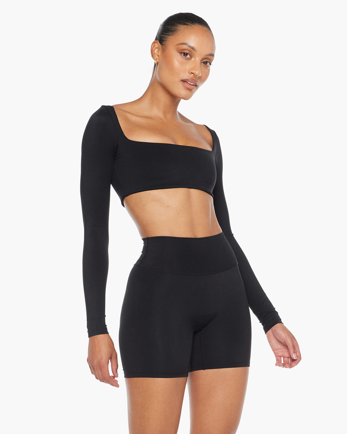 Long Sleeve Crop | Black