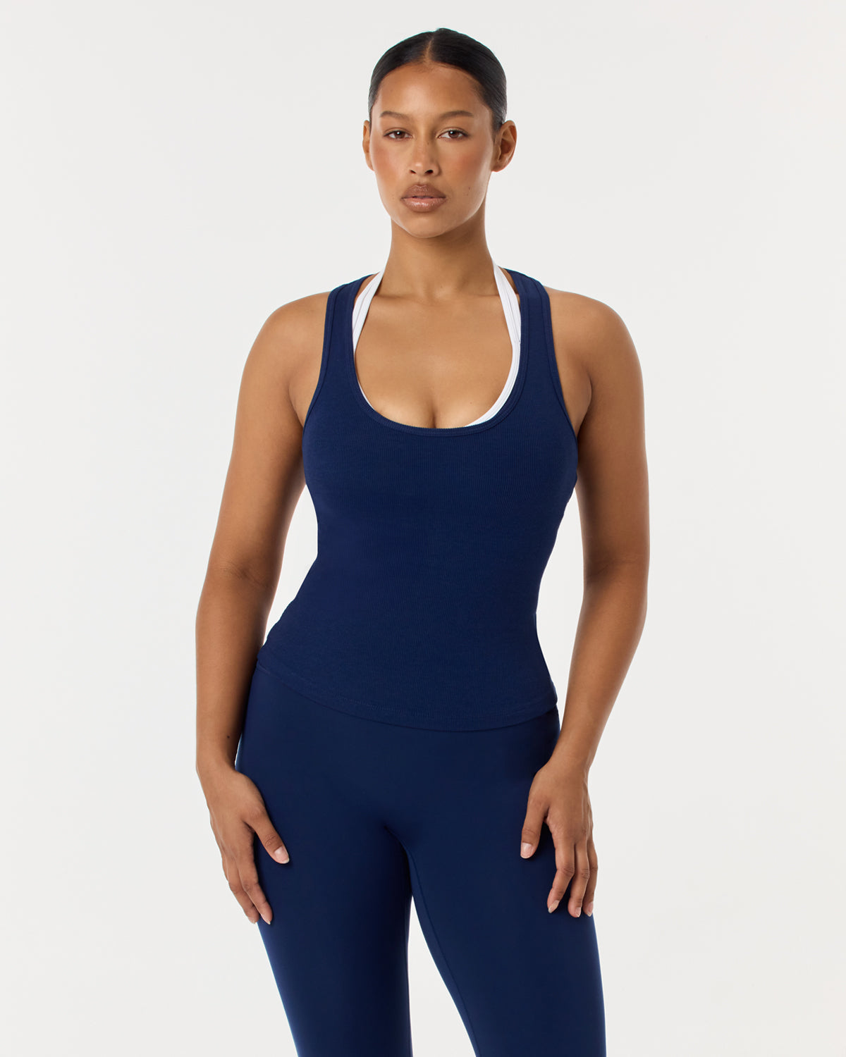Racer Longline Rib Tank | Midnight Mood