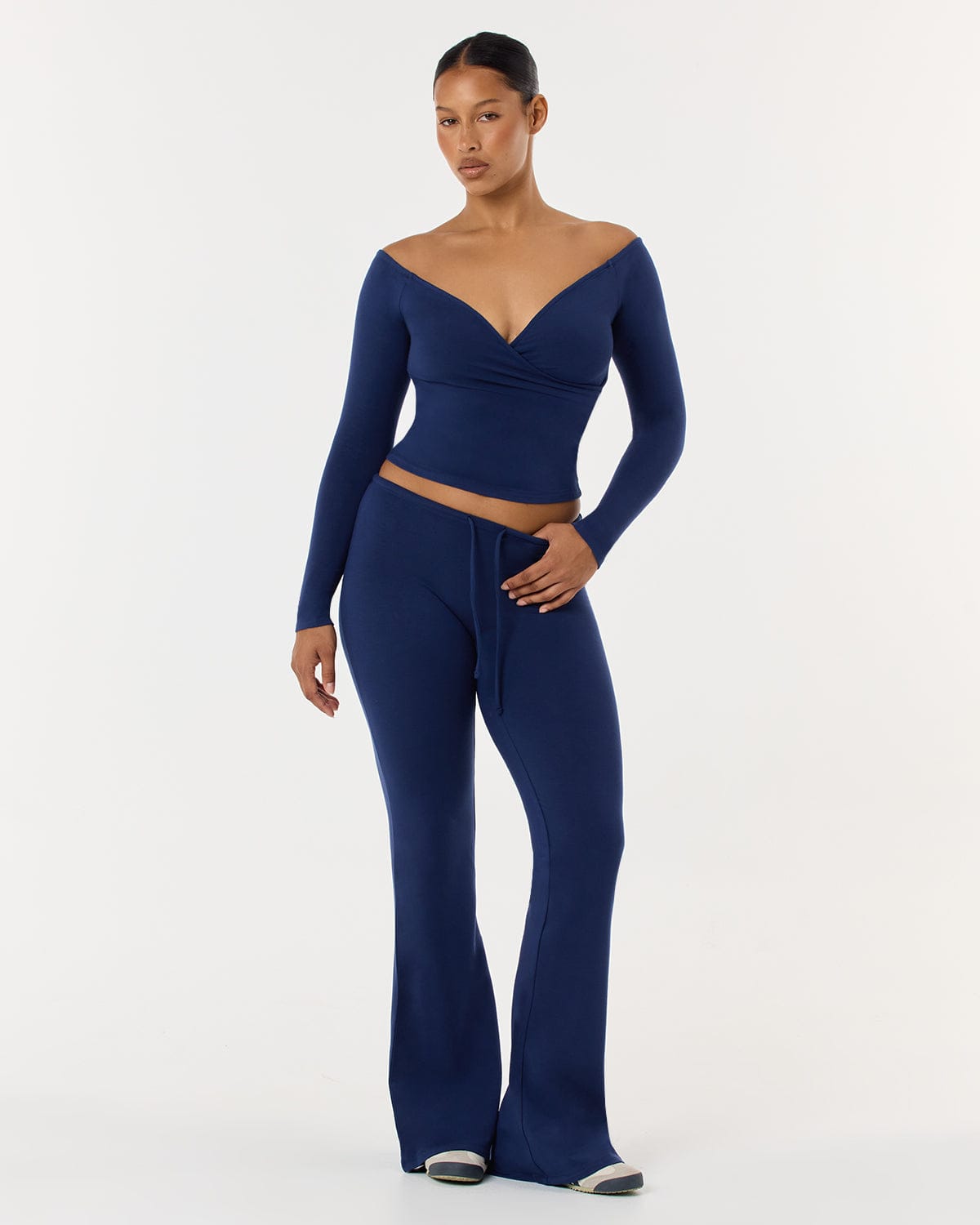 Off Shoulder Wrap Top | Midnight Mood