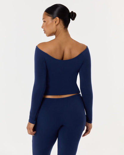 Off Shoulder Wrap Top | Midnight Mood