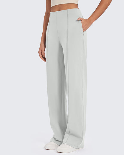 Business Front Pleats Wide Leg Pants