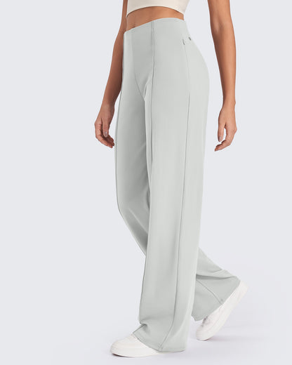 Business Front Pleats Wide Leg Pants
