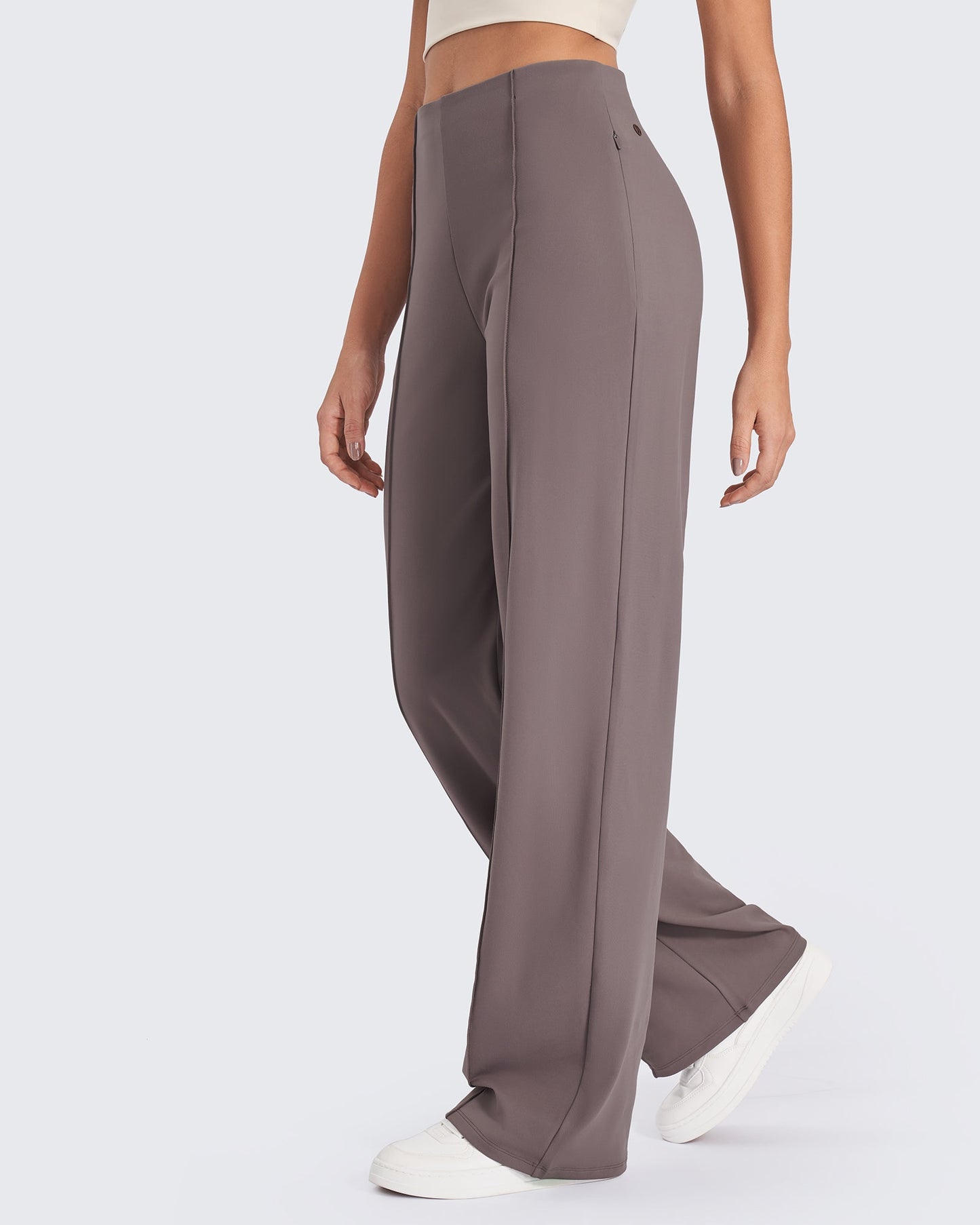 Business Front Pleats Wide Leg Pants