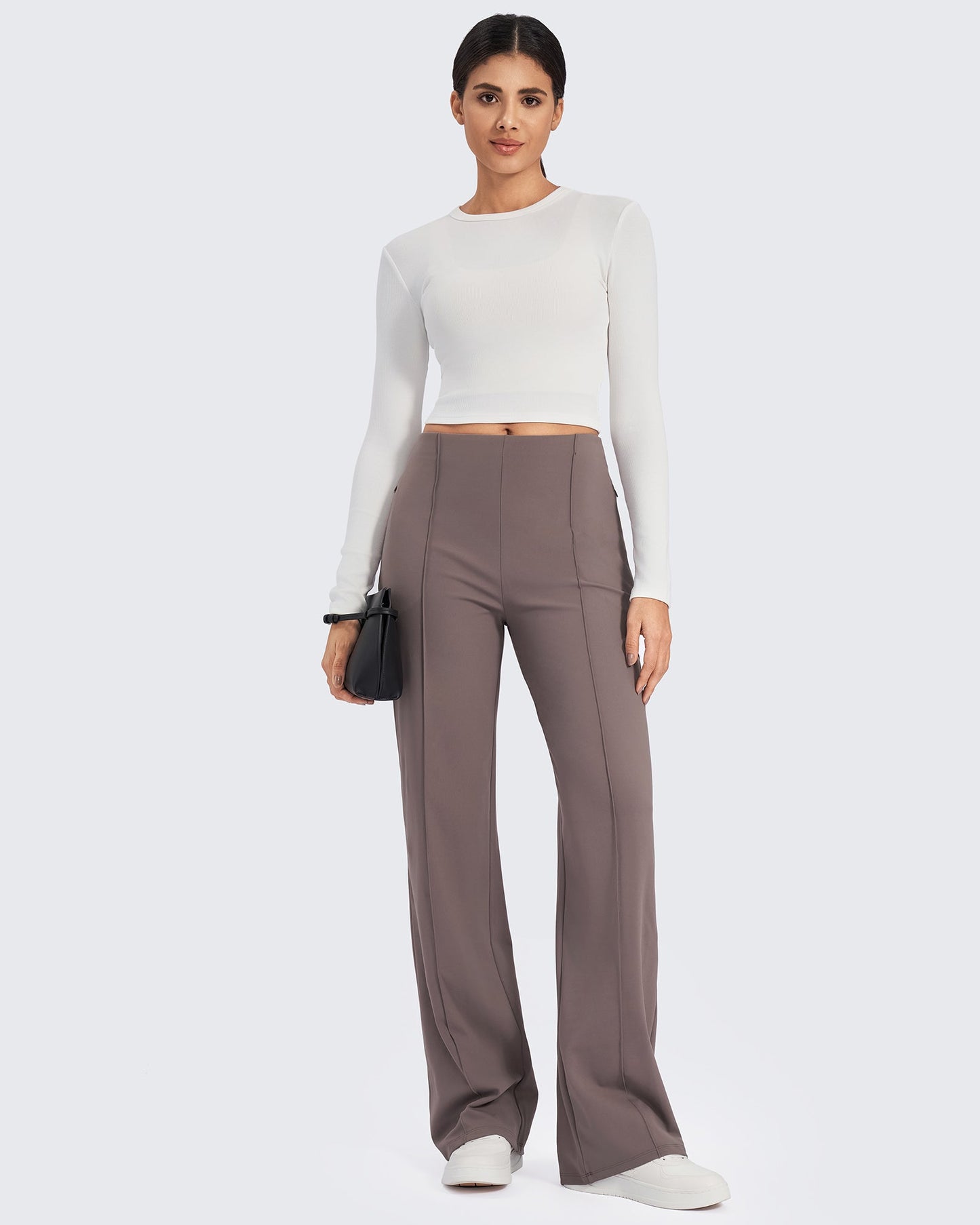Business Front Pleats Wide Leg Pants