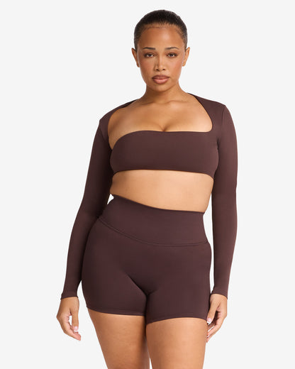 AYU Long Sleeve Crop | Espresso