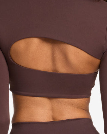 AYU Long Sleeve Crop | Espresso