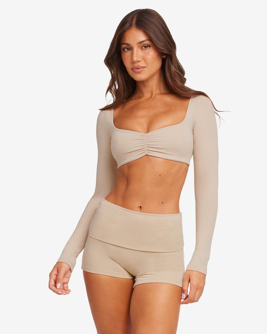 Long Sleeve Top | Light Mocha