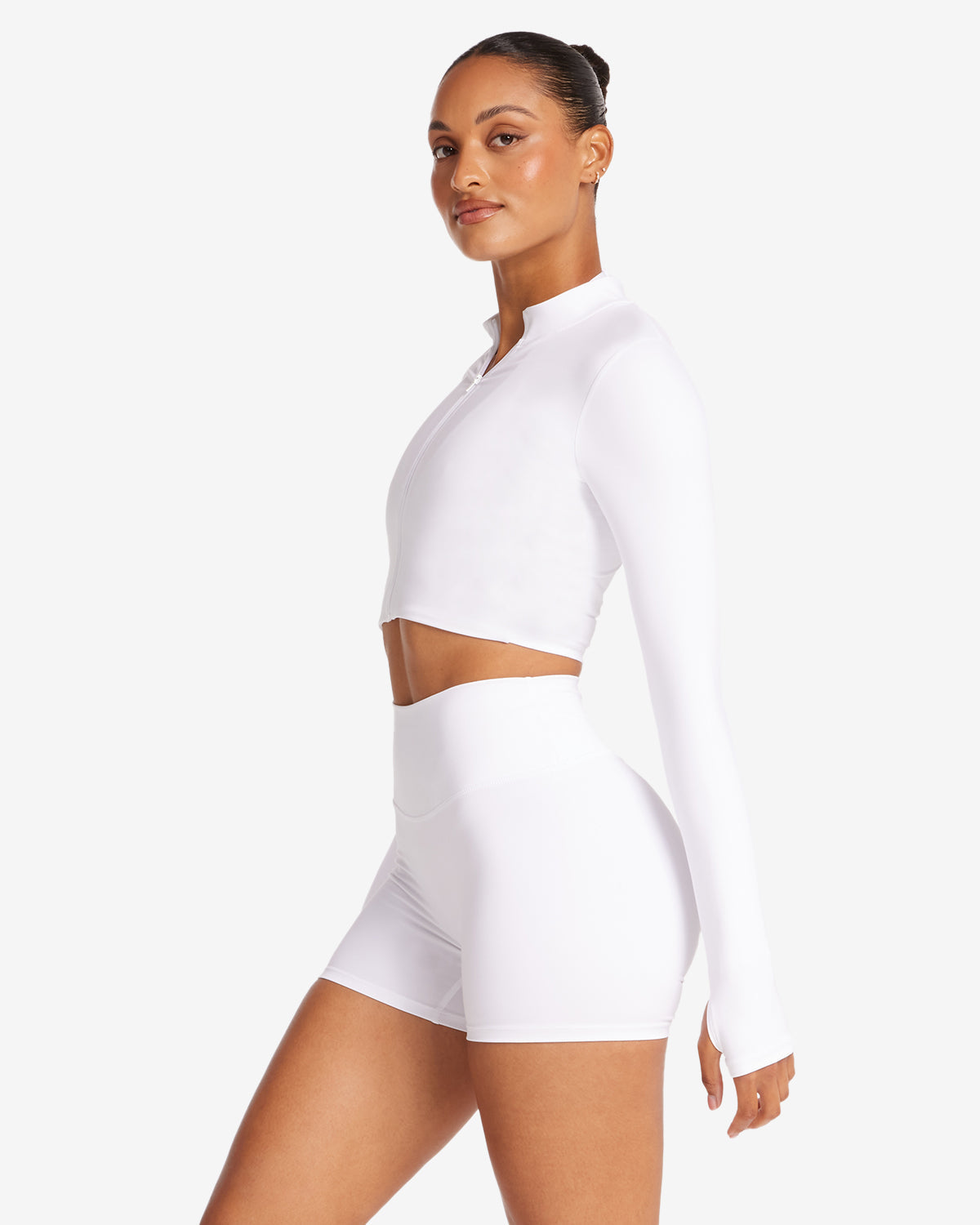 Sculpt Zip Jacket - White