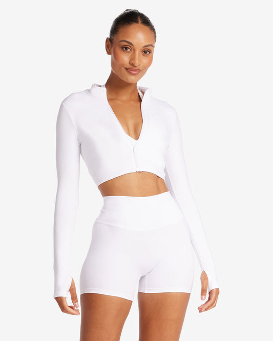 Sculpt Zip Jacket - White