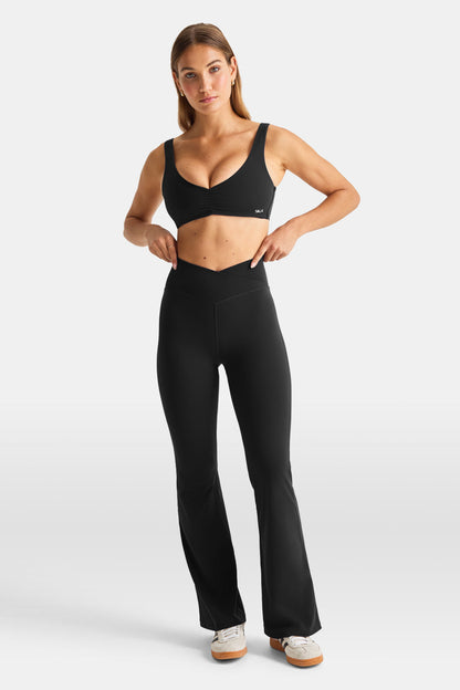 Flared Yoga Pants - Black