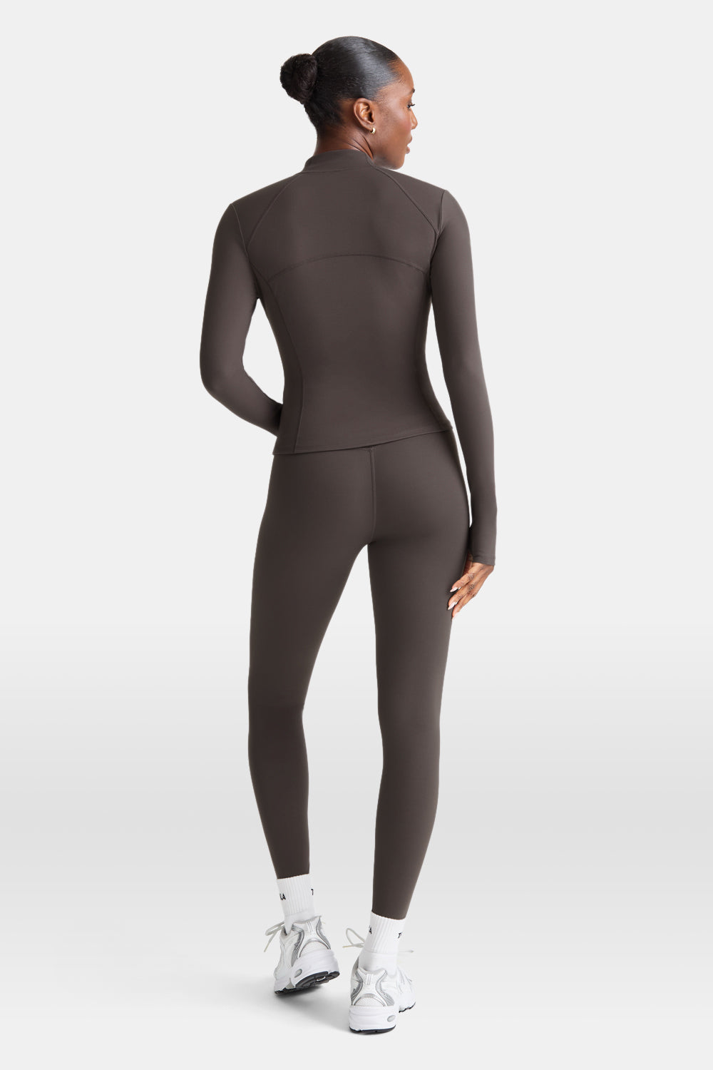 Zip Through Sports Jacket - Mocha Brown