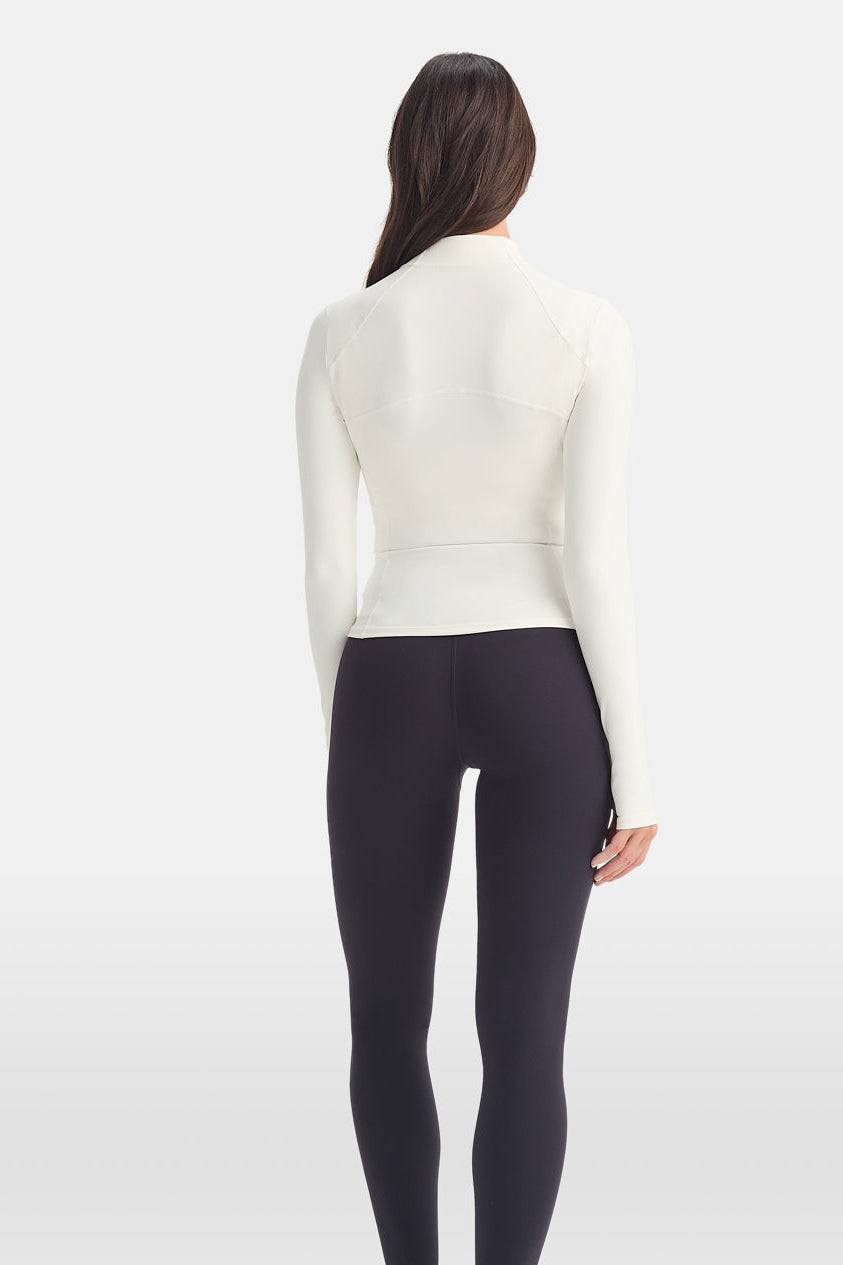 Zip Through Sports Jacket - Ivory