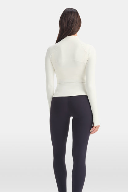 Zip Through Sports Jacket - Ivory