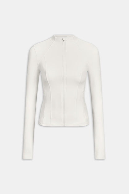 Zip Through Sports Jacket - Ivory