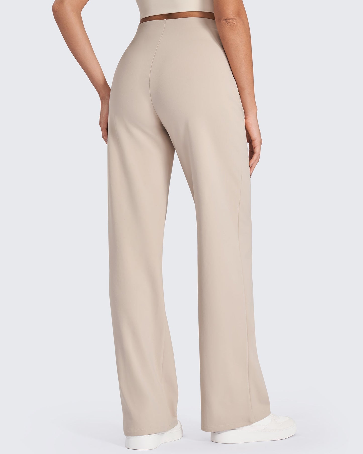 Business Front Pleats Wide Leg Pants