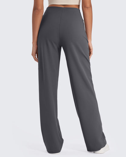 Business Front Pleats Wide Leg Pants
