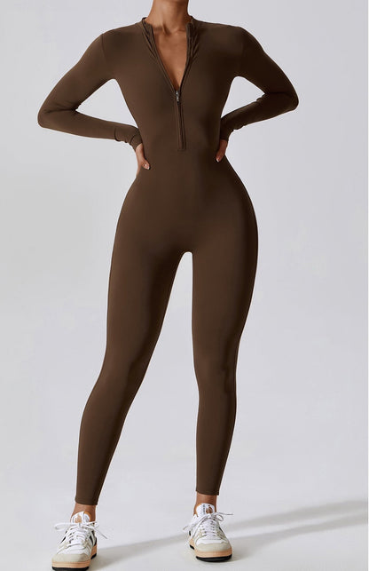 Long-Sleeve Yoga Bodysuit
