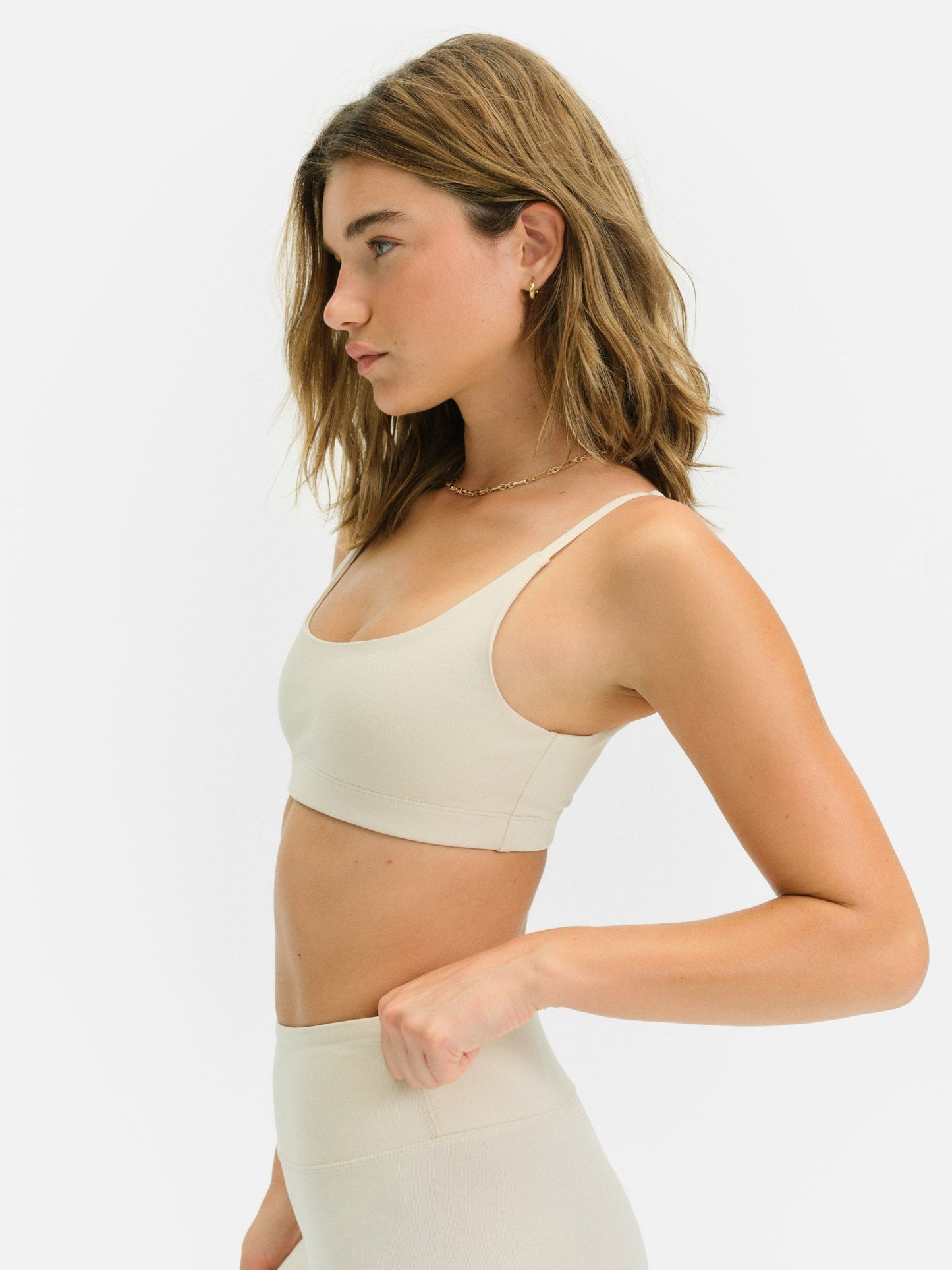 Stretch Scoop Bra - White