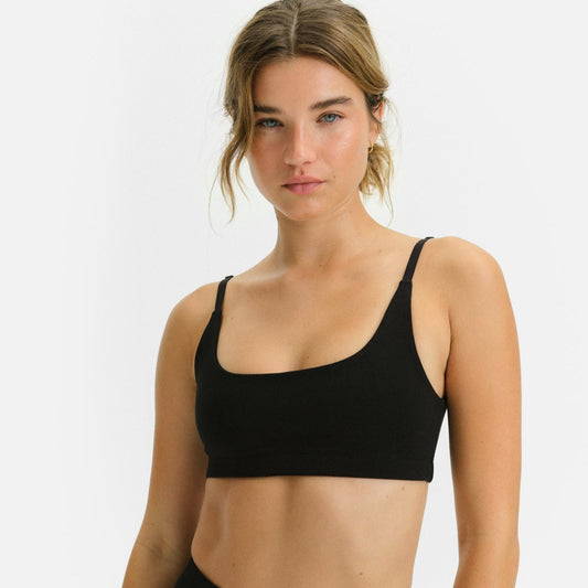 Stretch Scoop Bra - Black