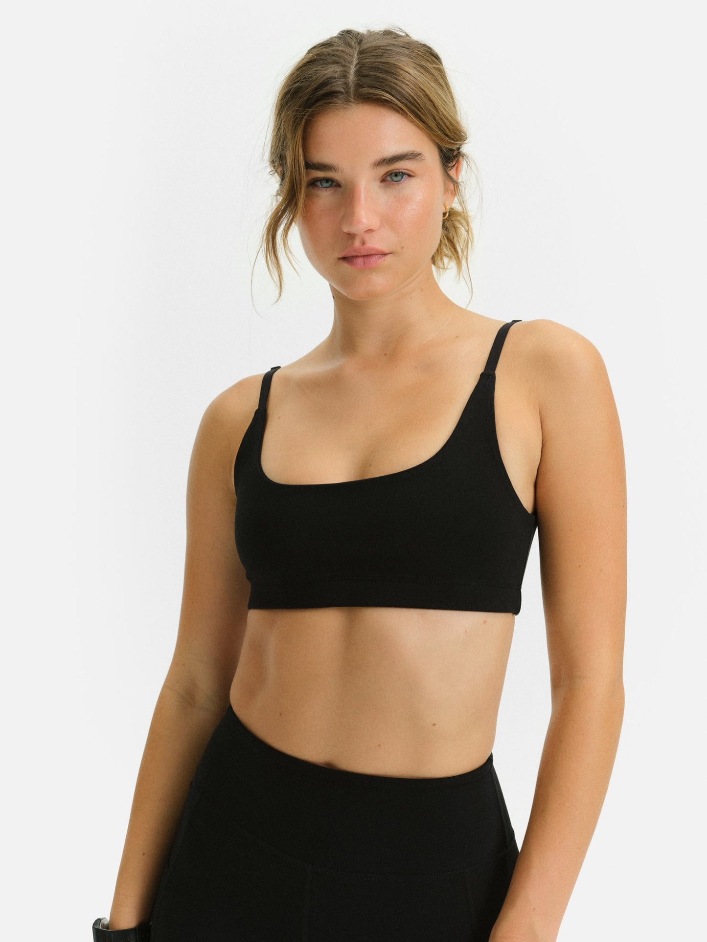Stretch Scoop Bra - Black