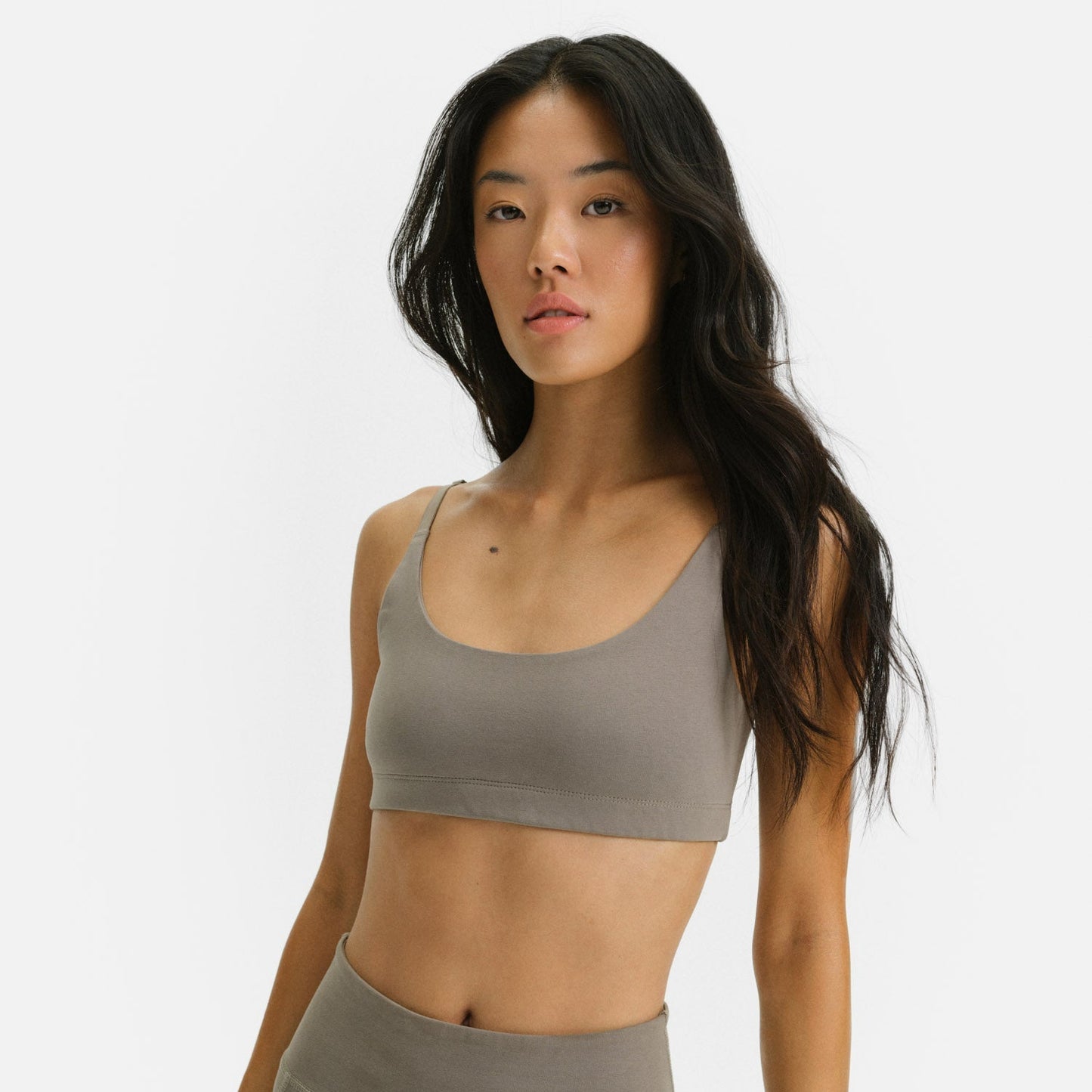 Stretch Scoop Bra - Pebble