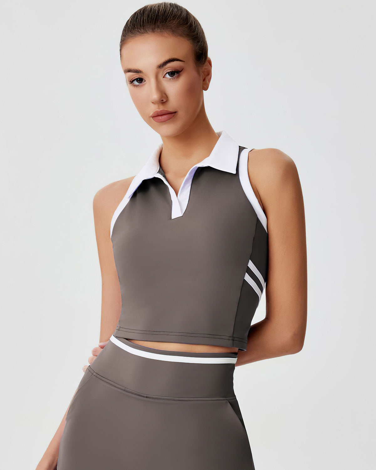 Sienna Crop Top - Brown