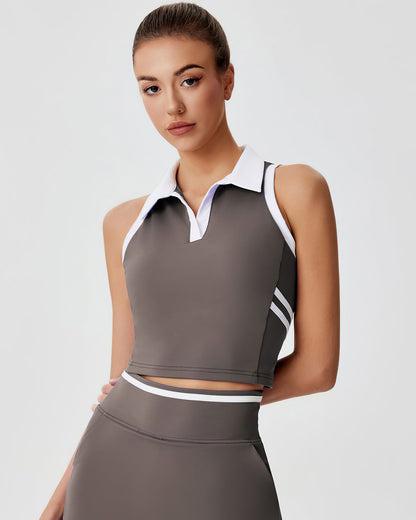 Sienna Crop Top - Brown