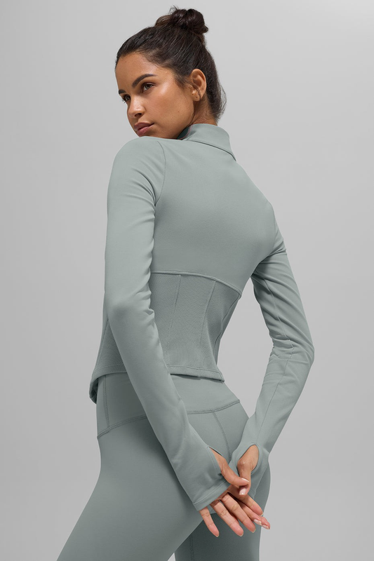 Corset Full Zip Jacket - Clay Grey