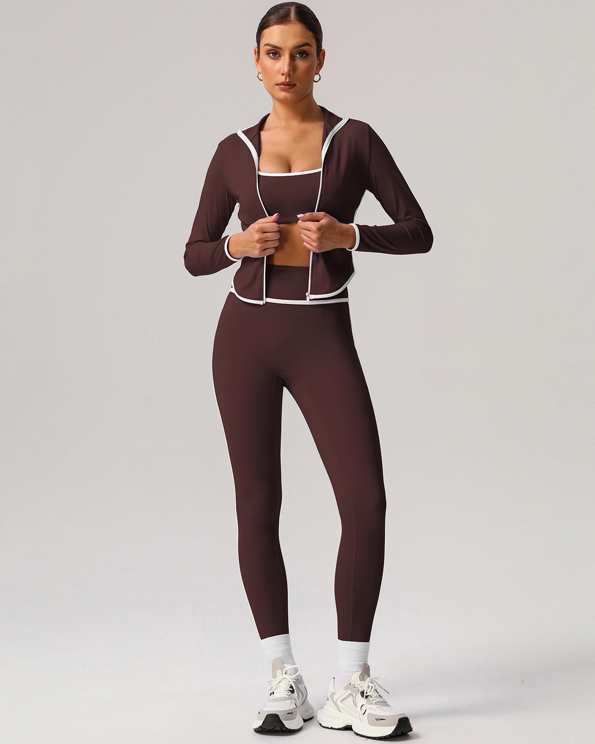Elara Seamless Leggings - Brown