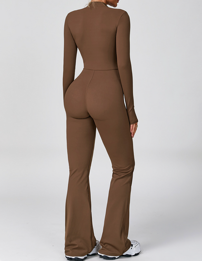 Long-Sleeve Active Jumpsuit