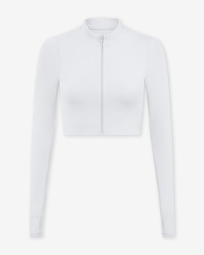 Sculpt Zip Jacket - White