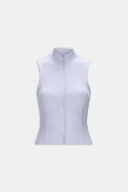 Sleeveless Zip Through Running Jacket - Lila