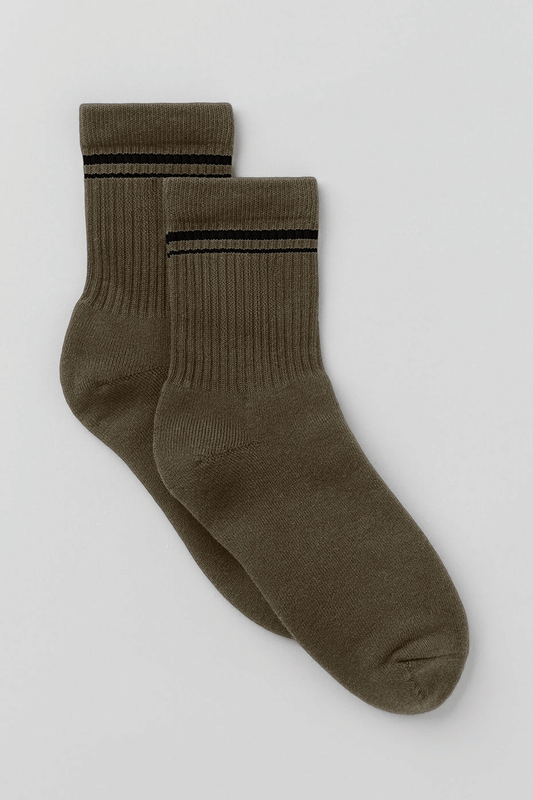 Half-Crew Throwback Sock - Matcha Mood/Black