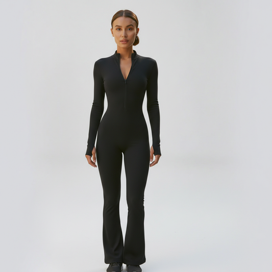 Long-Sleeve Active Jumpsuit