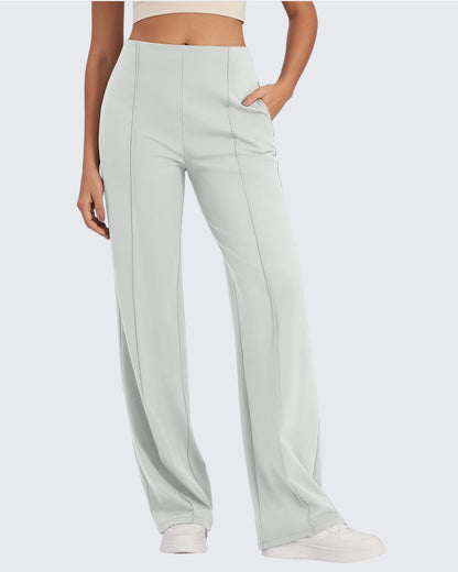 Business Front Pleats Wide Leg Pants