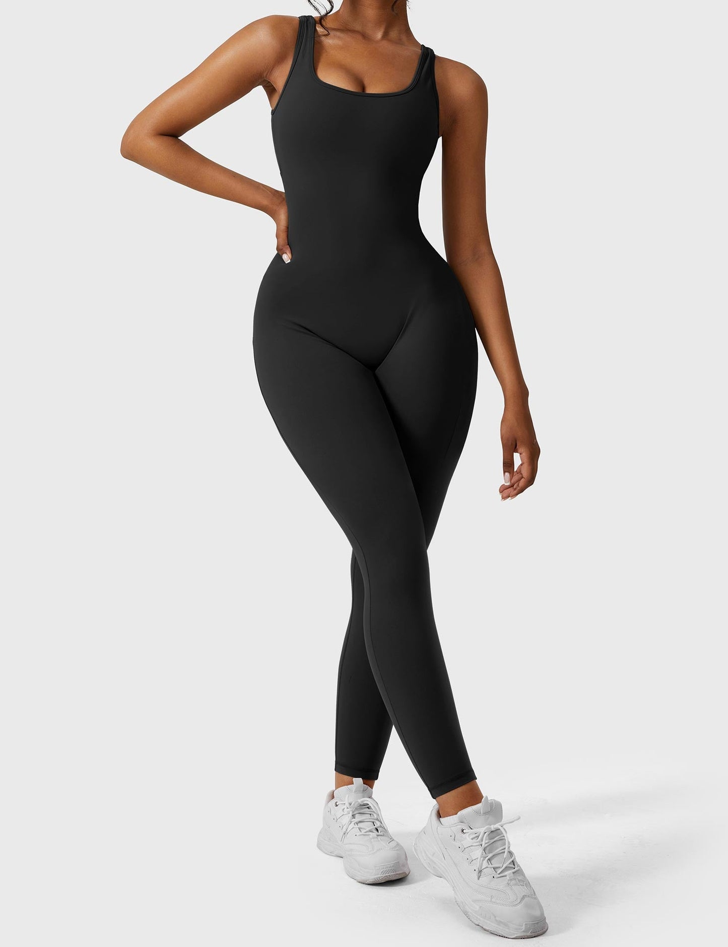 V-Back Jumpsuits Flared/Skinny