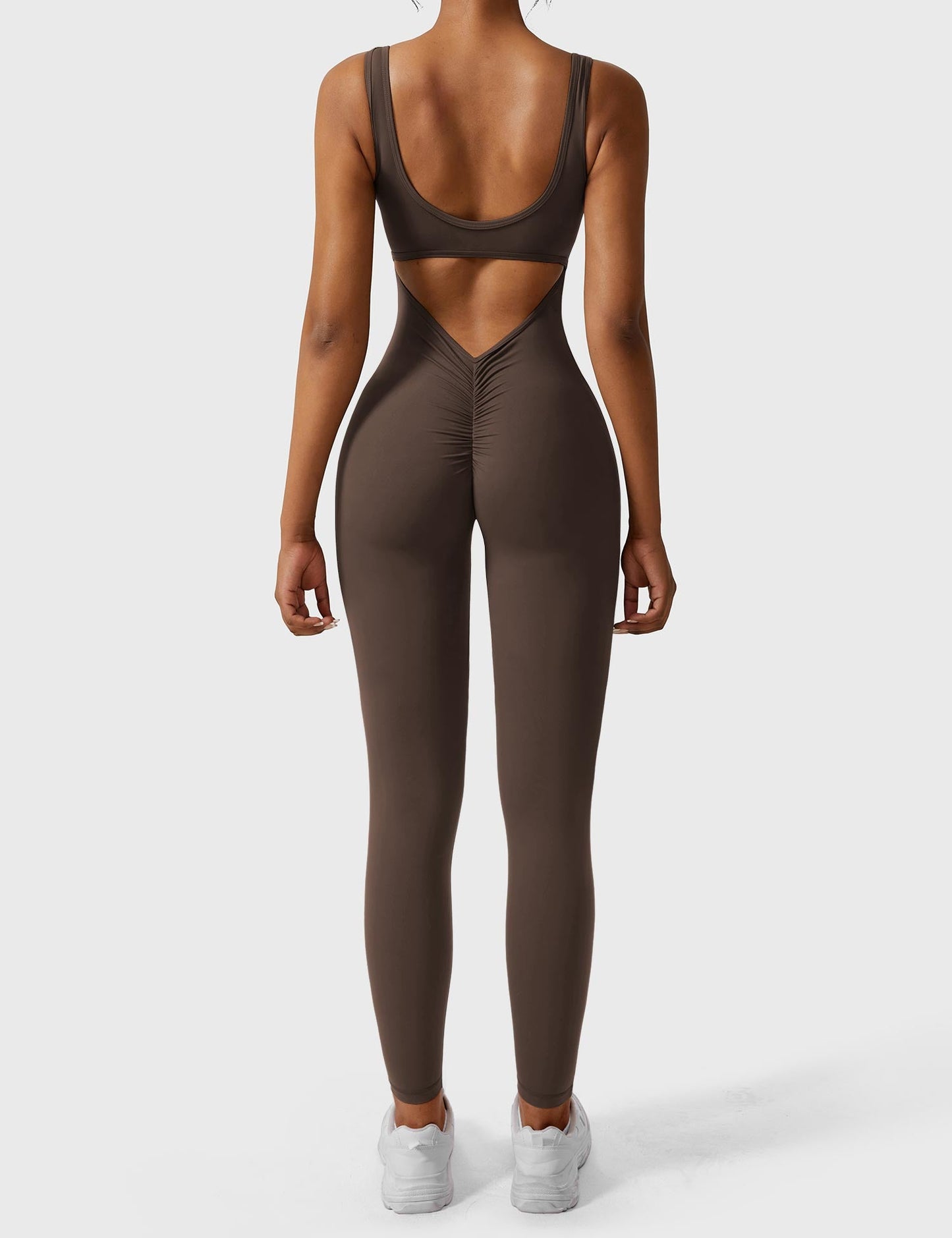 V-Back Jumpsuits Flared/Skinny