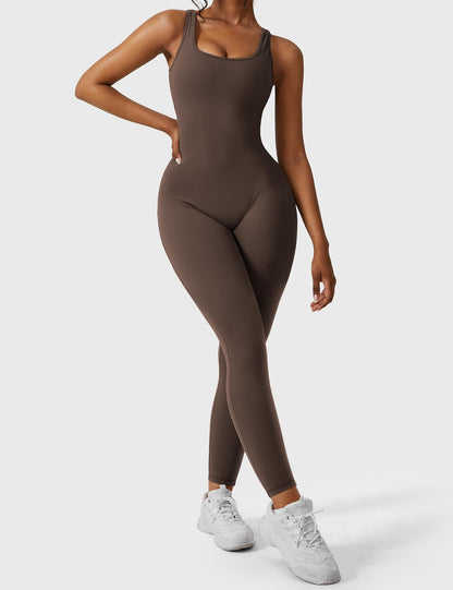V-Back Jumpsuits Flared/Skinny