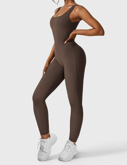 V-Back Jumpsuits Flared/Skinny