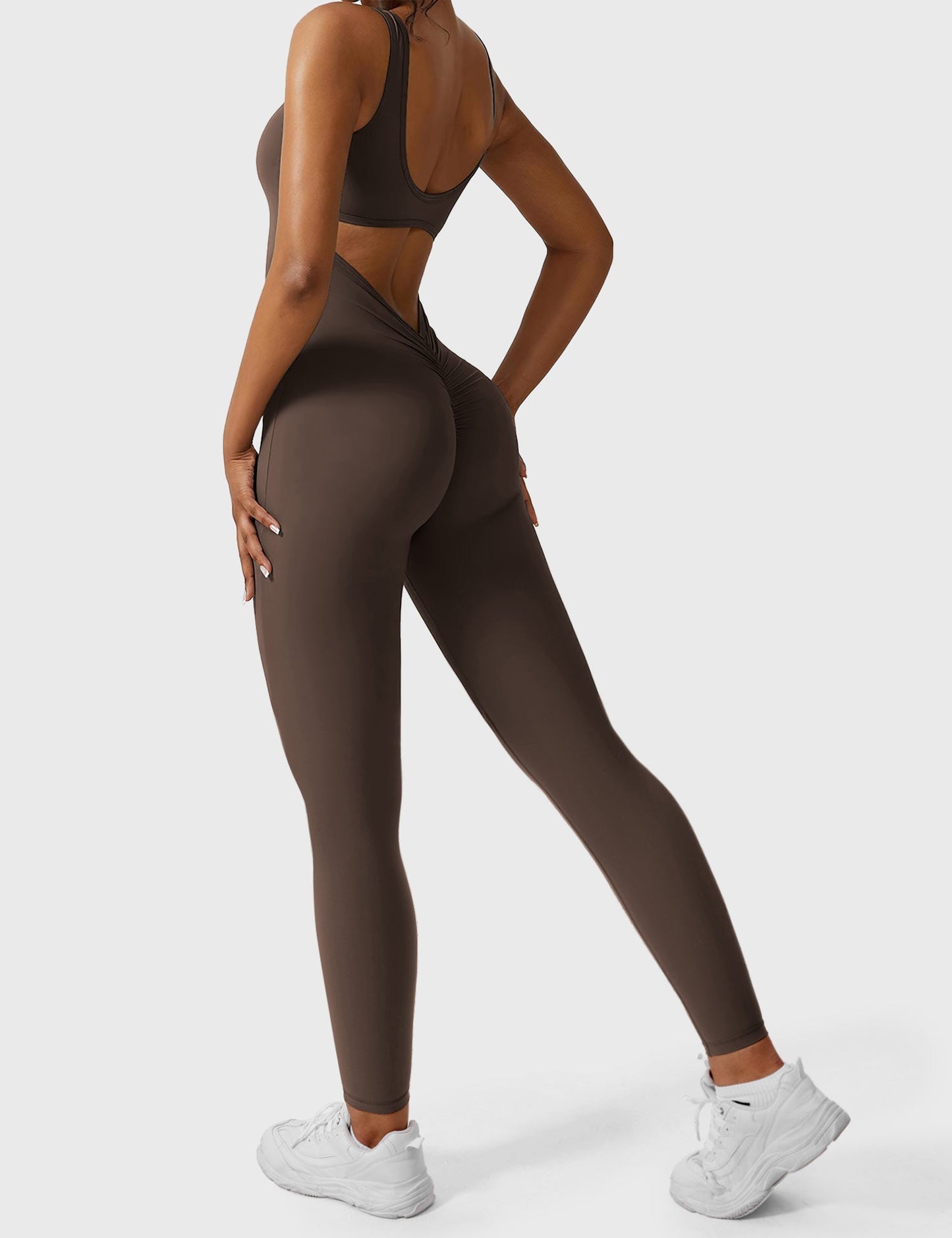 V-Back Jumpsuits Flared/Skinny