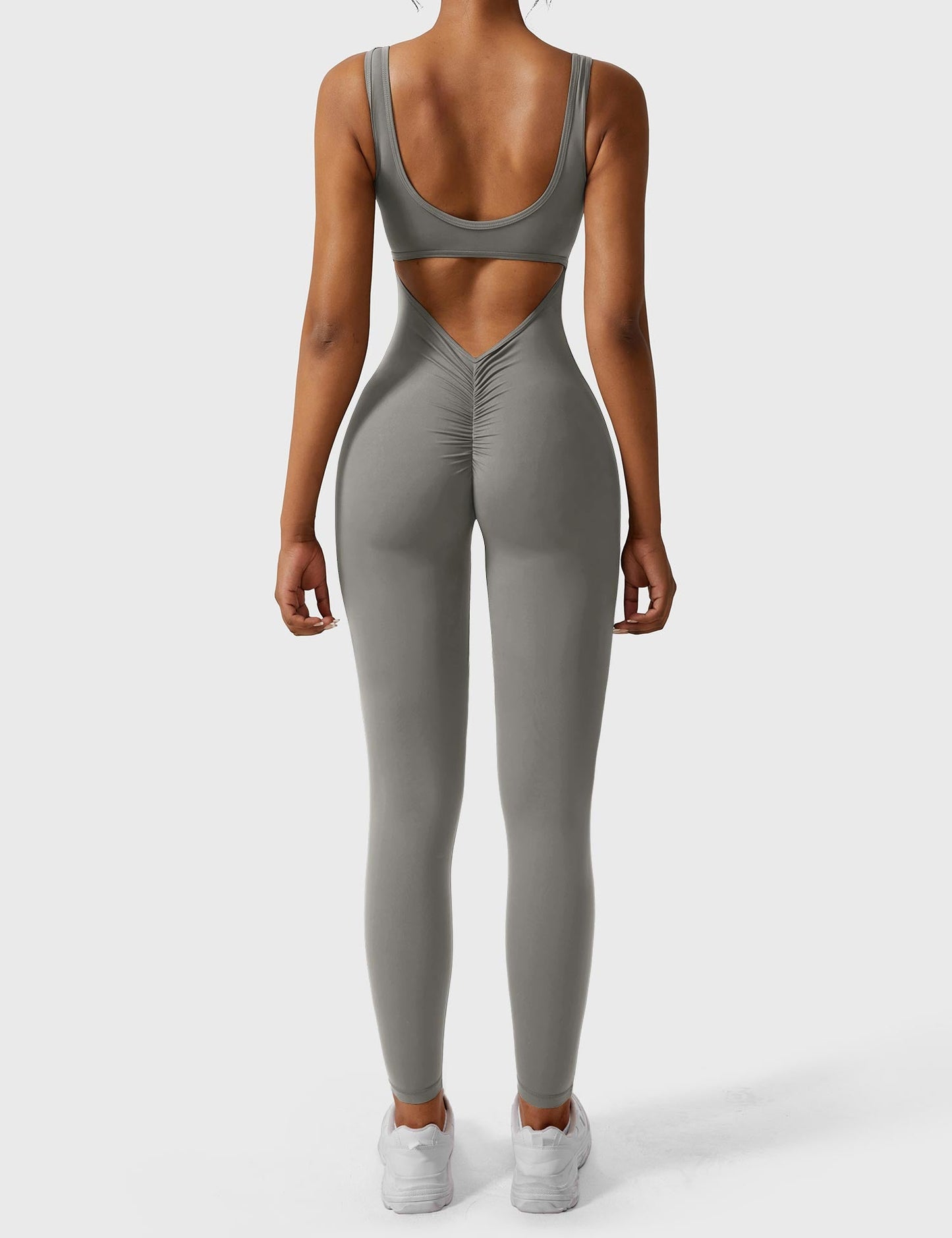 V-Back Jumpsuits Flared/Skinny