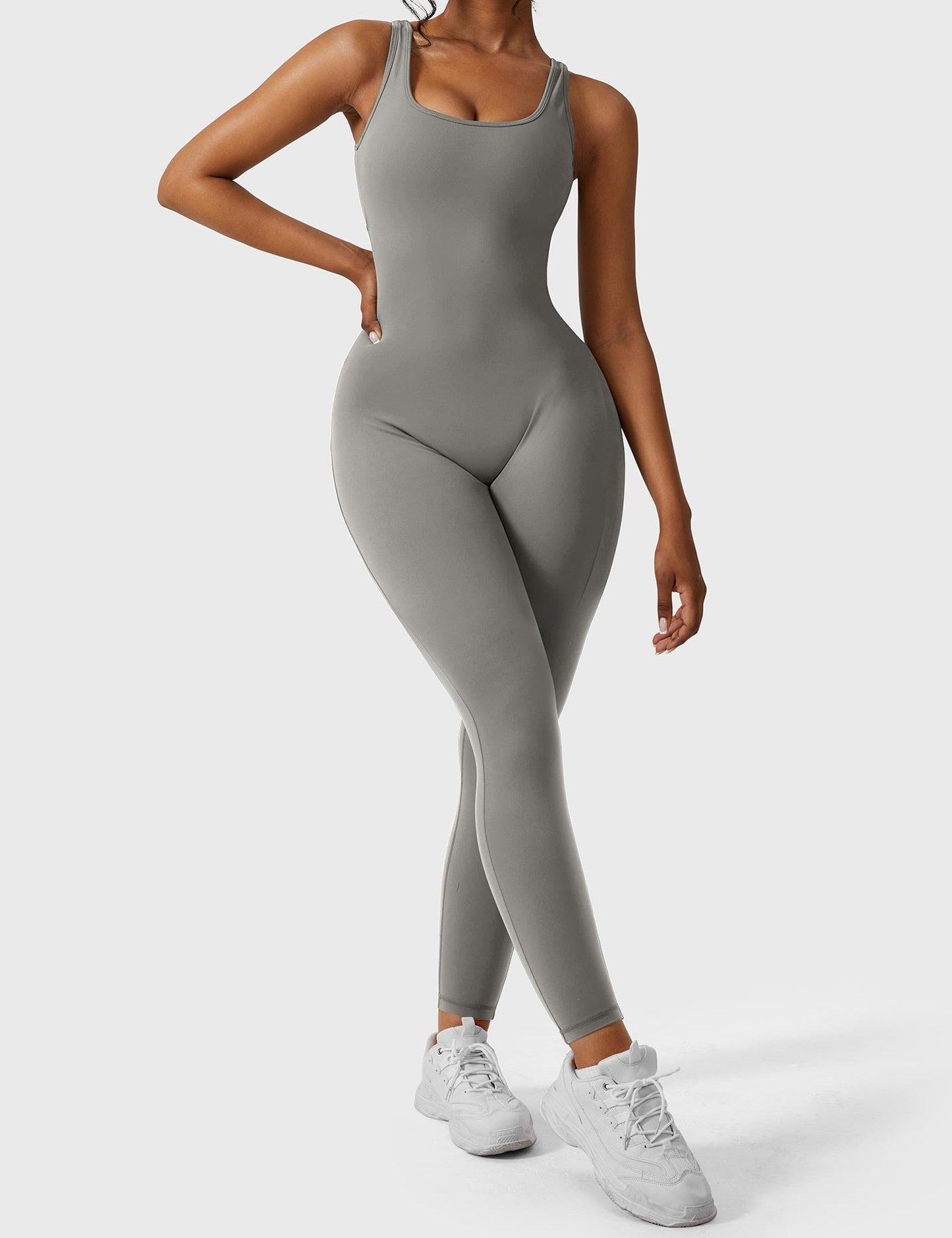 V-Back Jumpsuits Flared/Skinny