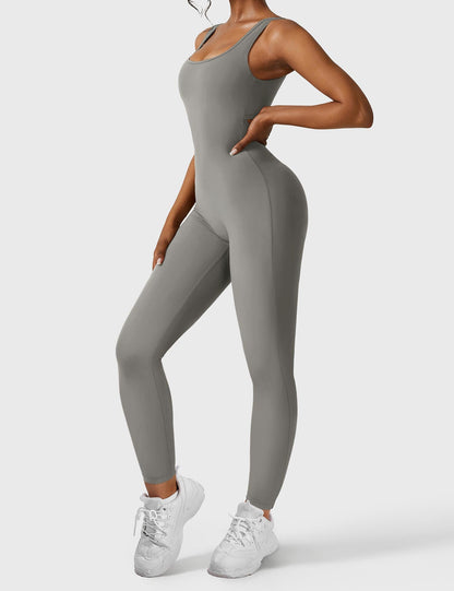 V-Back Jumpsuits Flared/Skinny