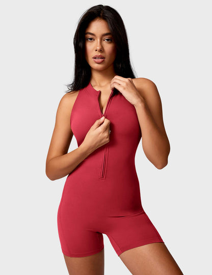 Elisa Backless Zipper Romper