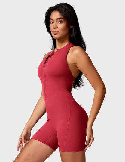 Elisa Backless Zipper Romper